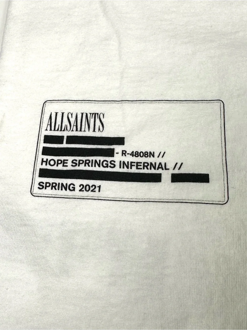 All Saints Men’s White Forsaken Skull Graphic T Shirt Large L